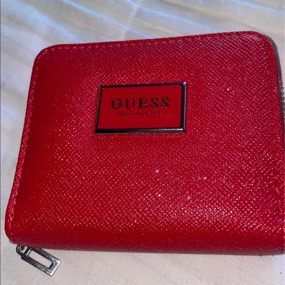 BRAND NEW GUESS sparkly red wallet